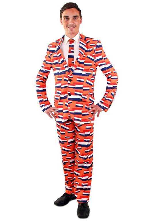 Kostuum NL oranje 3-delig heren mt.XL