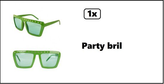 Bril Party groen