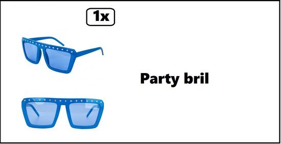Bril Party blauw