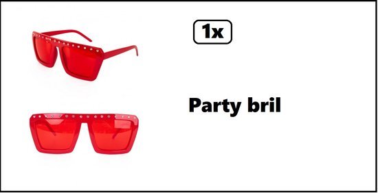 Bril Party rood