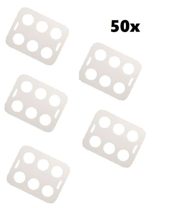 50x Draag tray karton 6-vaks wit met handige handvaten
