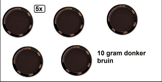 5x PXP Professional Colours 10 gram donker bruin