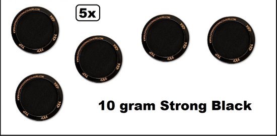 5x PXP Professional Colours 10 gram Strong Black