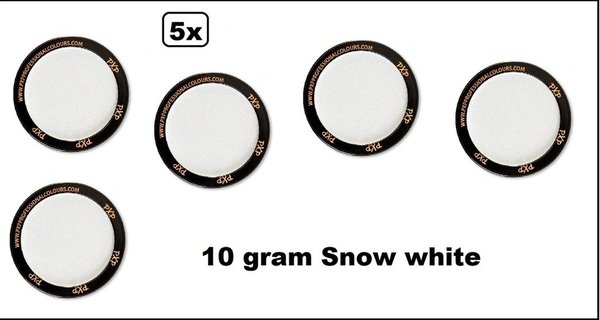 5x PXP Professional Colours 10 gram Snow white