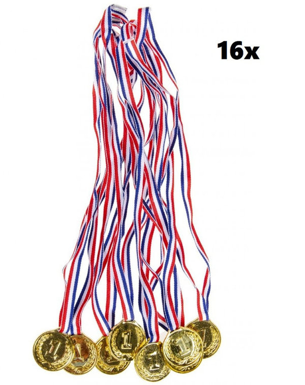 16x Medaille 35 cm goud